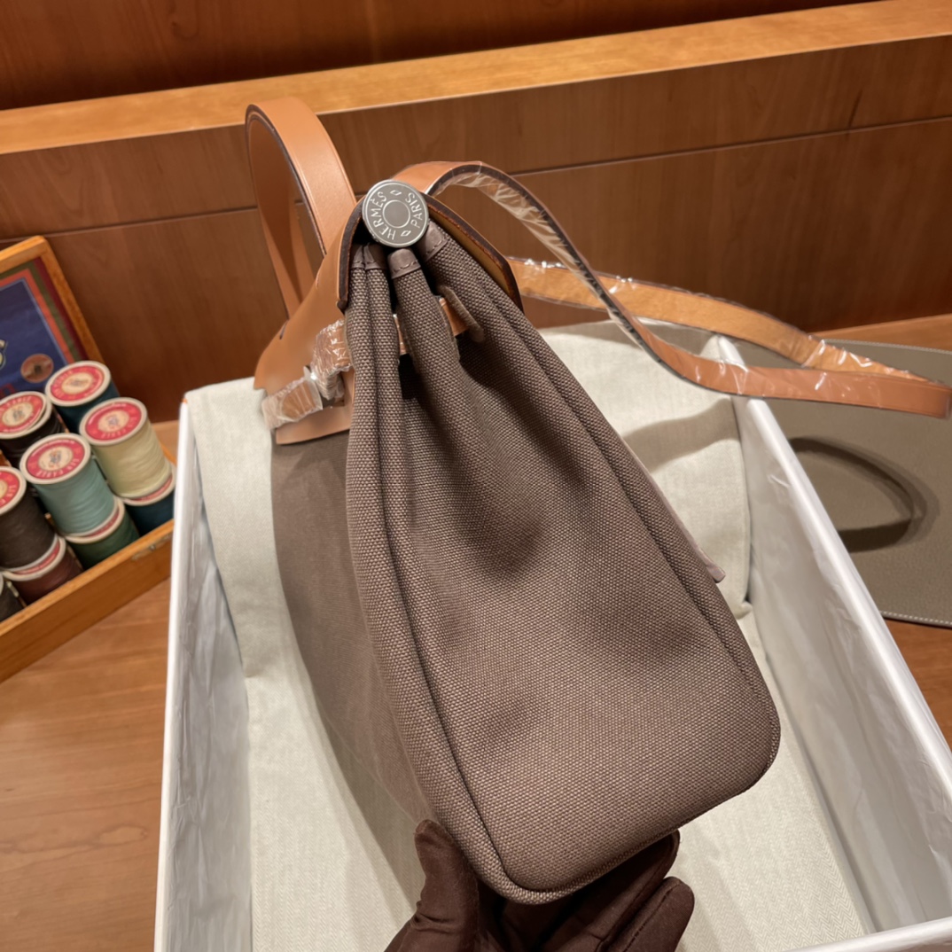 에르메스 에르백31 르투르네 캔버스 에토프 은장